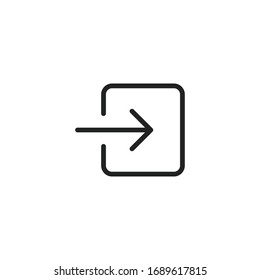 Simple login line icon. Stroke pictogram. Vector illustration isolated on a white background. Premium quality symbol. Vector sign for mobile app and web sites.