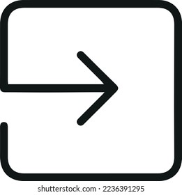 Simple login line icon. Stroke pictogram. Vector illustration isolated on a white background. Premium quality symbol. Vector sign for mobile app and web sites.