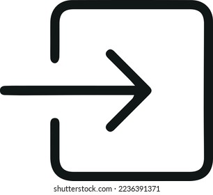 Simple login line icon. Stroke pictogram. Vector illustration isolated on a white background. Premium quality symbol. Vector sign for mobile app and web sites.