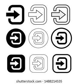 simple Login sign icon sign design