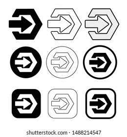 simple Login sign icon sign design
