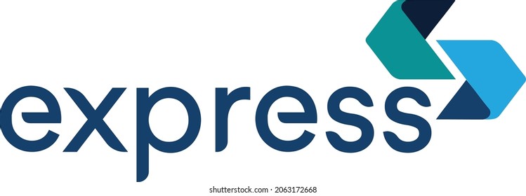 Simple logistic logo with express symbol