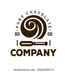 simple logo for a 2nd model pure chocolate manufacturing company