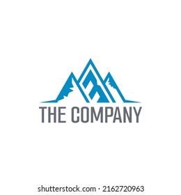 Simple Logo With 3 Mountain Peaks