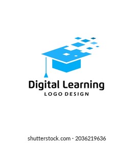 Logo simple sobre educación digital, conocimiento y escuela.
EPS 10, Vector.