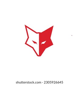 simple logo about red fox head vector, can be use on all media, because made with high resolution