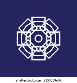 simple logo with abstract circle shape, suitable for companies or small businesses.