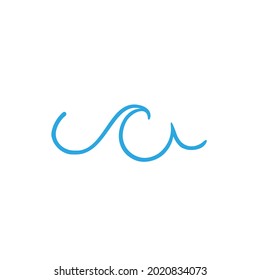 simple logo abstract sea waves