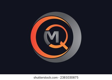 Simple logo of the alphabet m and q for a product.