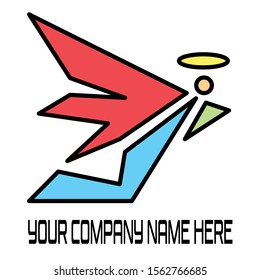Simple logo Angel vector for your company