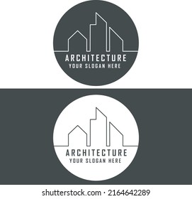 Einfache Logo-Architektur mit modernem minimalistischem Design von Homesymbol, Vektorgrafik