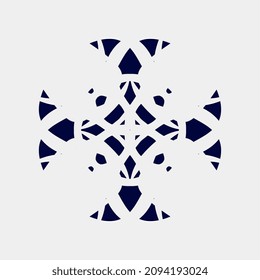 ilustración vectorial de motivos como hermosos cristales de hielo o flores para la decoración