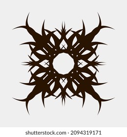 simple logo art mandala beautiful floral motif
