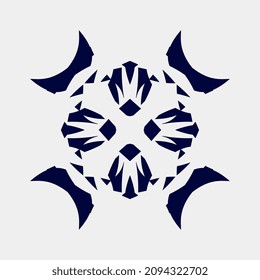 simple logo art mandala beautiful floral motif