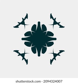 simple logo art mandala beautiful floral motif