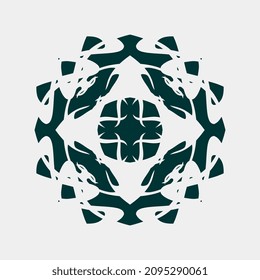 simple logo art mandala beautiful floral motif