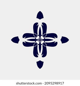 simple logo art mandala beautiful floral motif