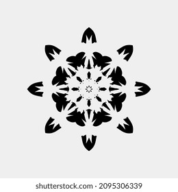 simple logo art mandala beautiful floral motif