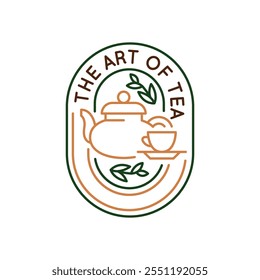 Simple Logo with Art of tea refresh icon. Simple logo with art of tea icon for social media, app, and web design. Vector illustration