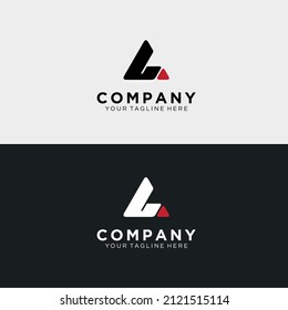 logotipo simple, atractivo y fácil de entender y recordar de L y triángulo
