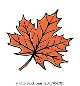 simple logo of autumn maple leaf
