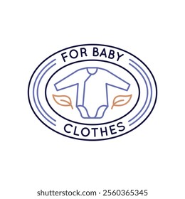 Simple Logo with For baby clothes icon. Simple logo with baby clothes icon for social media, app, and web design. Vector illustration.