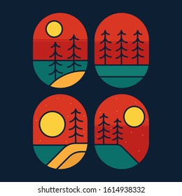 simple logo badge beach design, fot t-shirt prints, patches, emblems, posters, badges and labels and other uses