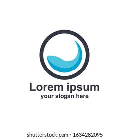 simple logo badge beach design, for company, posters, labels, stamp and other