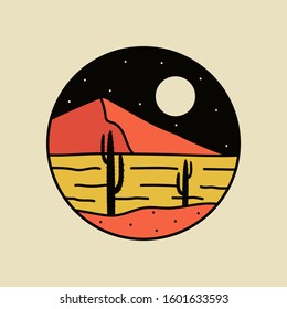 simple logo badge desert design illustration