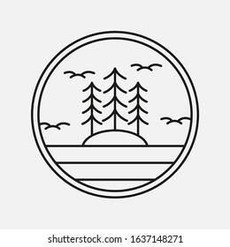 simple logo badge mountain design, for t-shirt prints, patches, emblems, posters, badges and labels and other uses