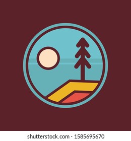 simple logo badge nature design illustration
