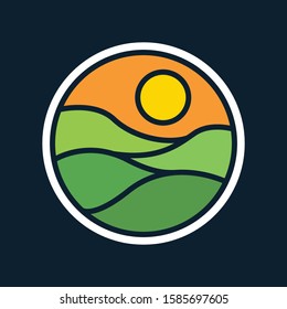 simple logo badge nature design illustration