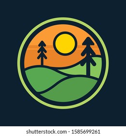 simple logo badge nature design illustration