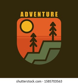 simple logo badge nature design illustration