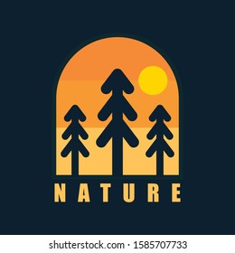 simple logo badge nature design illustration