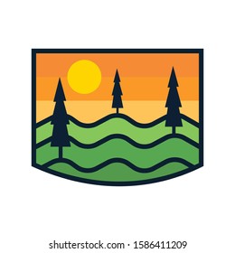 simple logo badge nature design illustration