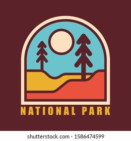 simple logo badge nature design illustration