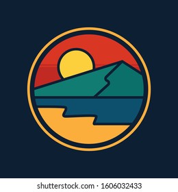 simple logo badge nature design illustration
