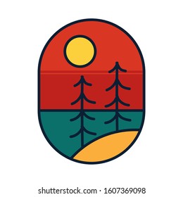 simple logo badge nature design illustration