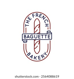 Simple Logo with Baguettes the french bakery icon. Simple Logo with French baguettes icon for social media, app, and web design. Vector illustration