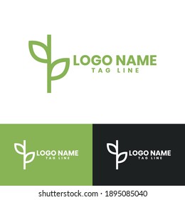 Simple logo for bamboo plants or tree shoots