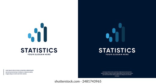Einfaches Logo-Balkendiagramm, Investitionsanalyse, Logo-Design-Element.