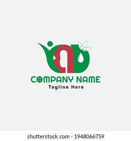 Color básico de logotipo simple Verde, adecuado para la empresa CBD