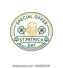 Simple Logo with Beer special offer icon. Simple Logo with beer pint icon for social media, app, and web design. Vector illustration