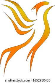 simple logo de un pájaro que vuela con alas