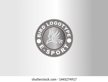 simple logo bird gradations in white and black