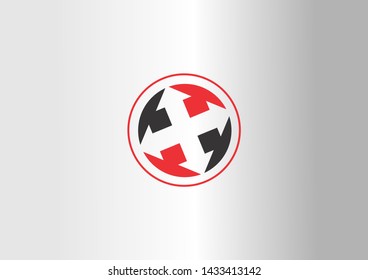 simple logo in black and red