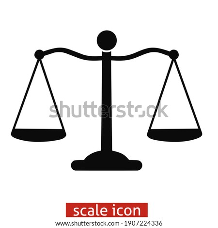 Simple logo black and white scales icon
