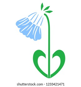 Simple logo of blue flower