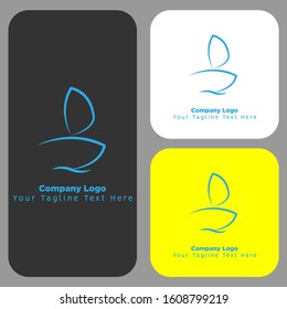 simple logo, boat logo, logo concept